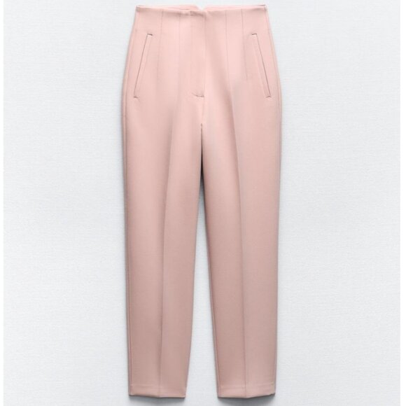 Zara XS High Waisted Pants Pink - Picture 1 of 4